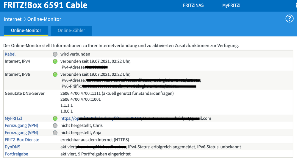 Übersicht OnlineMonitor (aktuell)