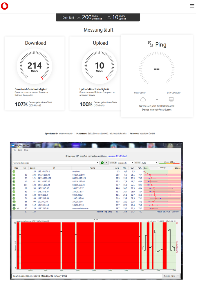 1.06 200Mbit 16:20 Uhr