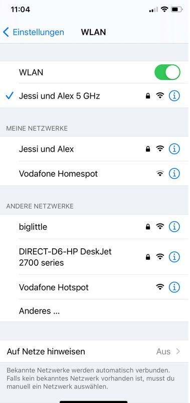 Keine Probleme bei WLAN 5 GHz