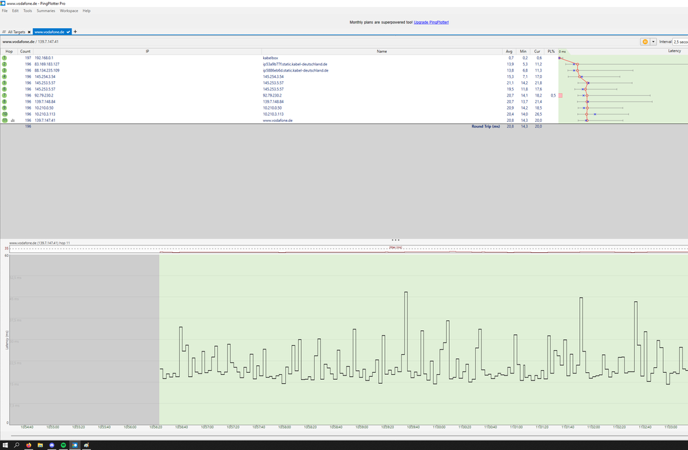 Pingplotter-Vodafone 13-10