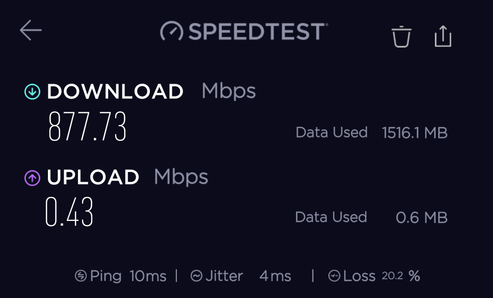 SPEEDTEST 17:55 11.16.21