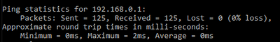 Ping zu router. Kein problem.