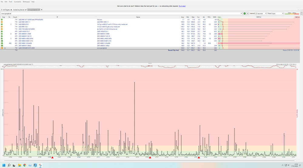 Pingplot Google