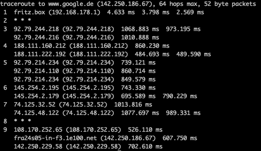 traceroute