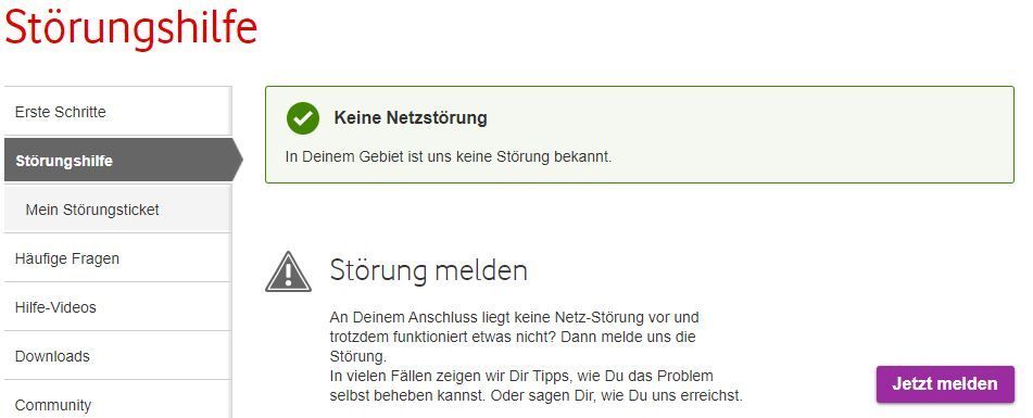 Prüfung über Netzassistent