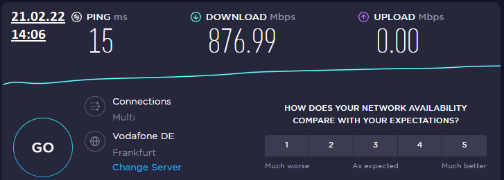 speedtest 21022022 1406 im Aufallfenster