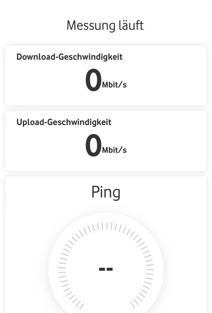 Messung zeigt im Up und Download 0