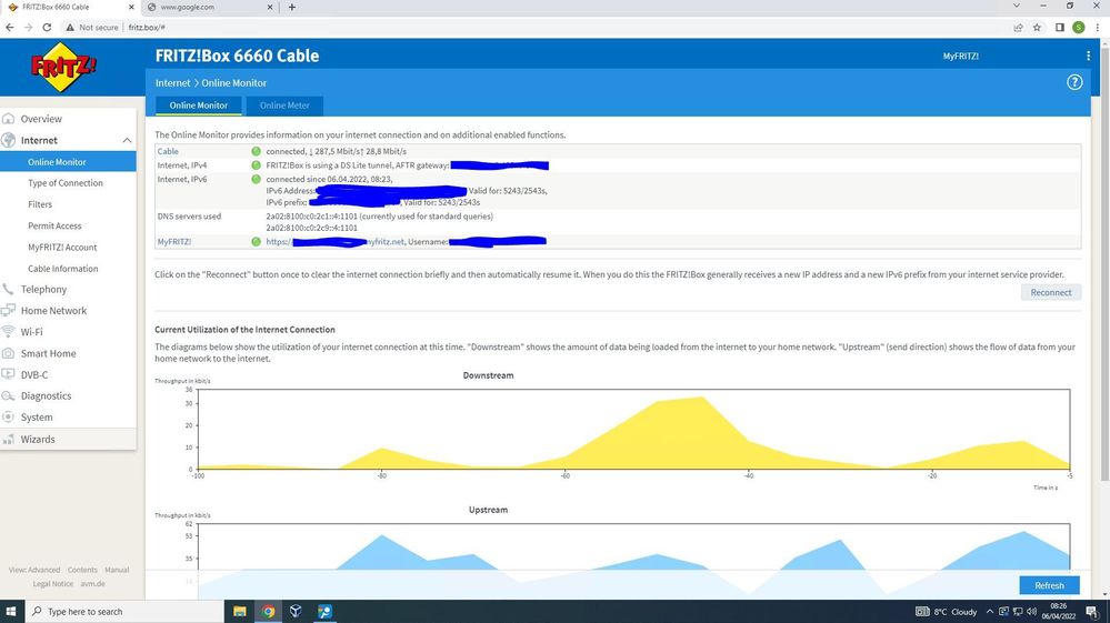 fritz box internet status after pressing reconnect 060422.jpg