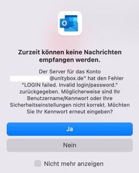 outlook 365 fehler