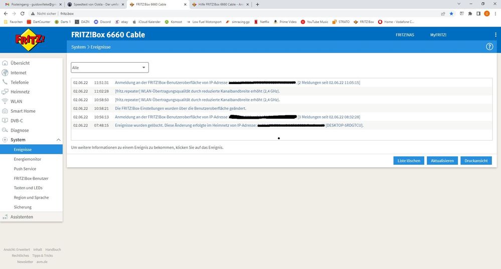 Fritzbox vermeldet keinen Fehler