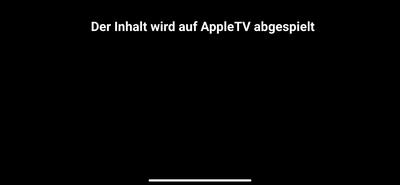 Inhalt wird über Airplay abgespielt