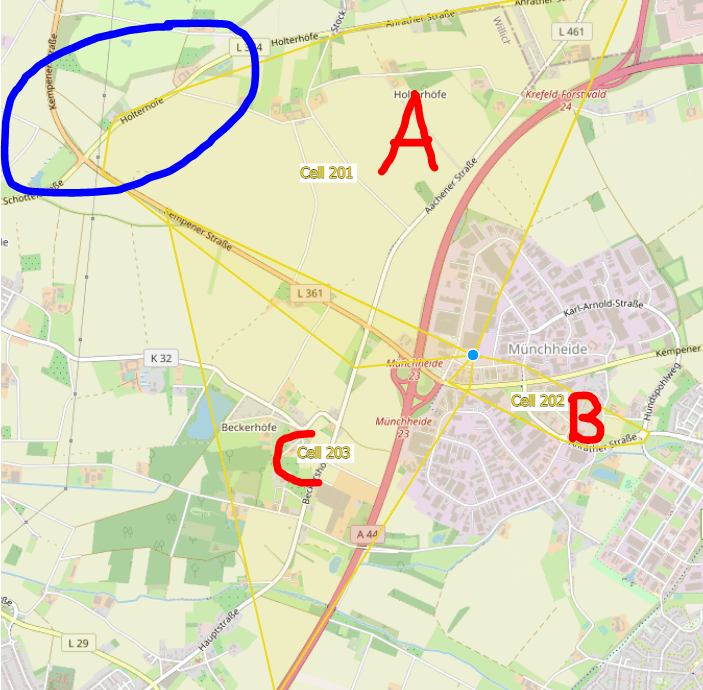 DXx664 N78 Sektorisierung auf Cellmapper