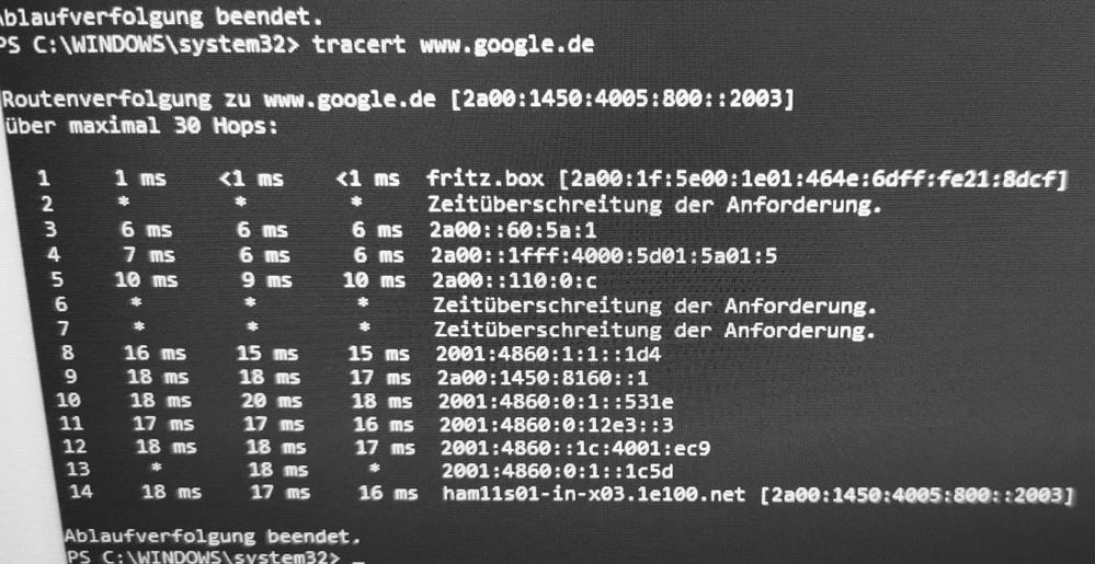 tracert www.google.de