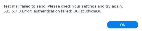 Meldung nach Testmailversand