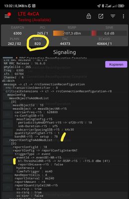 DXx664 B20 -> N78 measurement request