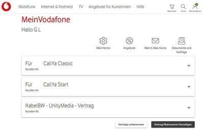 Kein Menupunkt "Meine Rechnungen"