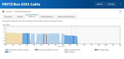 Kabel-Spektrum VOR Wartungs-Slot