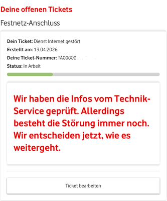 Mein Ticket - Nummer unkenntlich gemacht