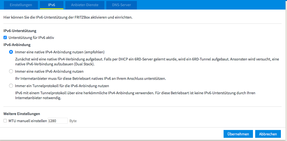 Manuell einstellen fritzbox mtu So beschleunigen
