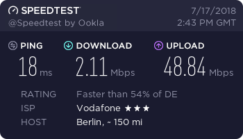 Speedtest mit dem Laptop