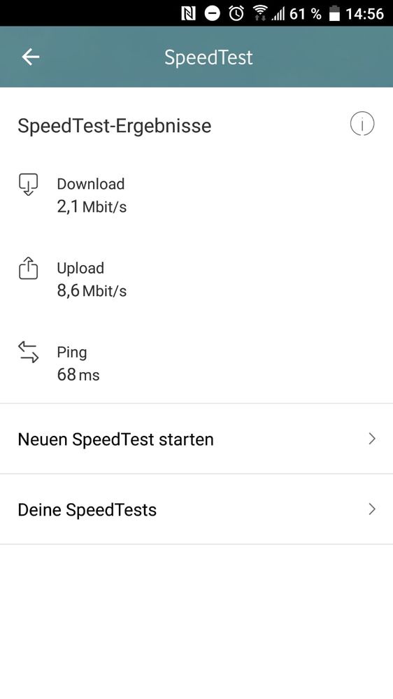 Hier nochmal ein SpeedTest