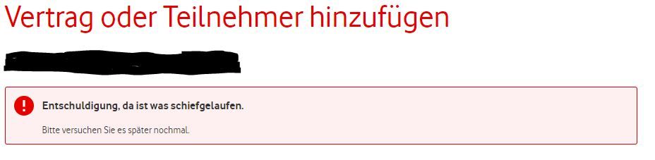 Teilnehmer lässt sich nicht hinzufügen
