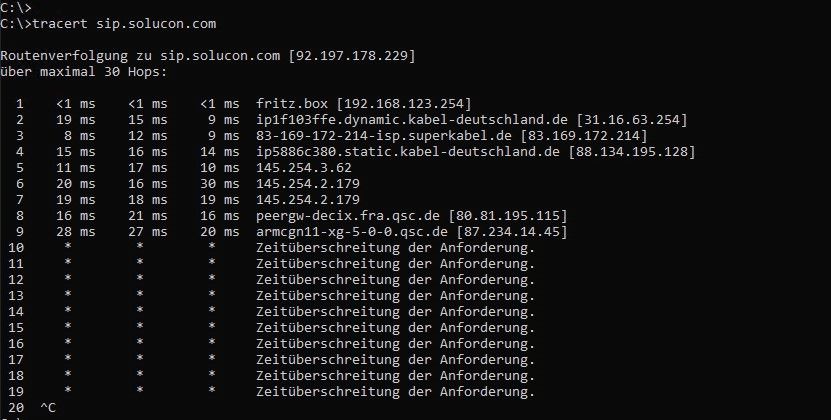 hier der FONIAL-Tracert