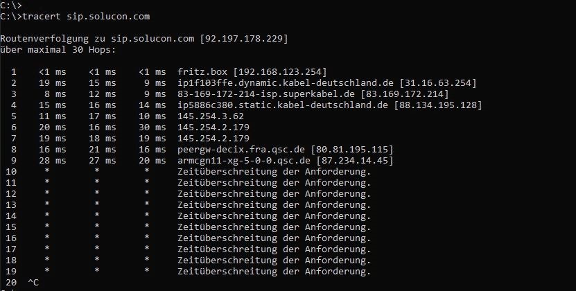 hier der FONIAL-Tracert