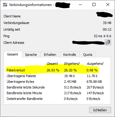 Teamspeak 3 - Client Verbindungsinformationen
