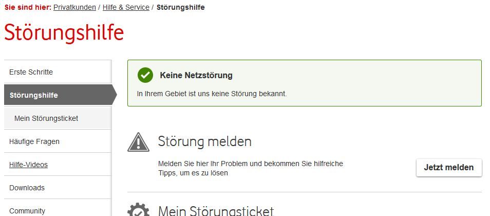 Sceenshot keine Störung bekannt.JPG