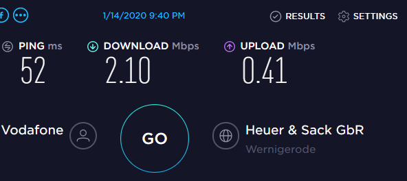 Speedtest niO