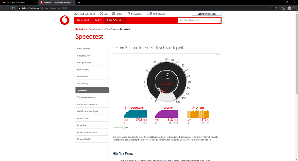 Speedtest Vodafone