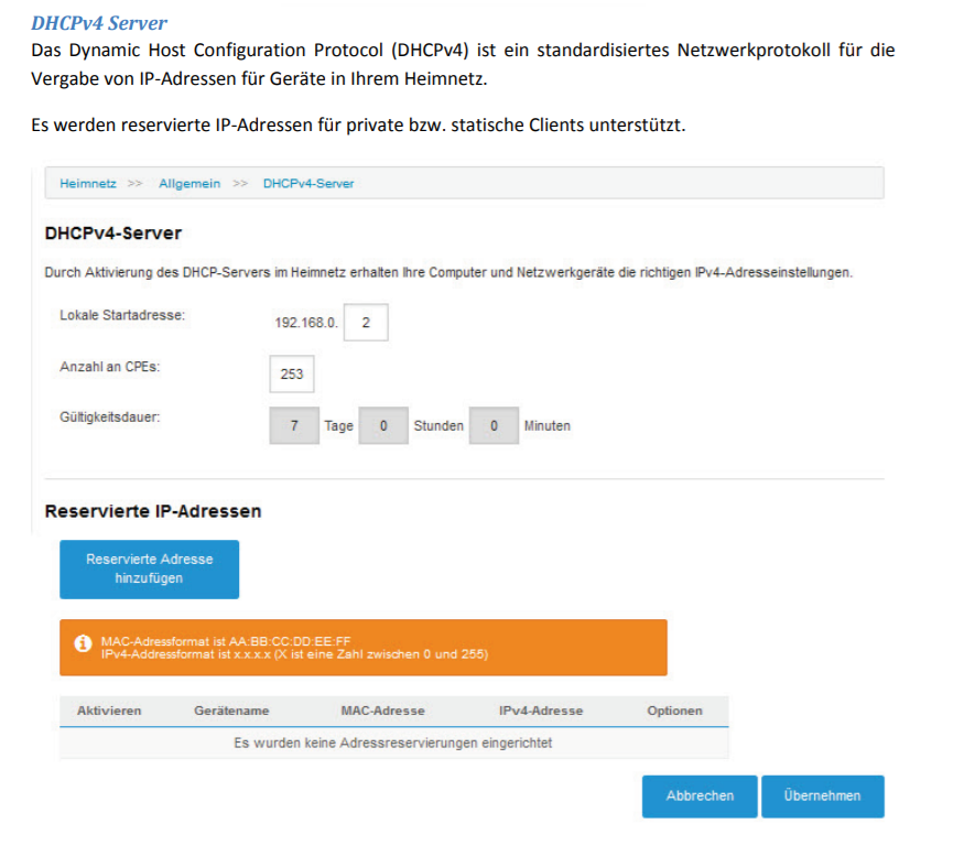 Menue gemäß Handbuch