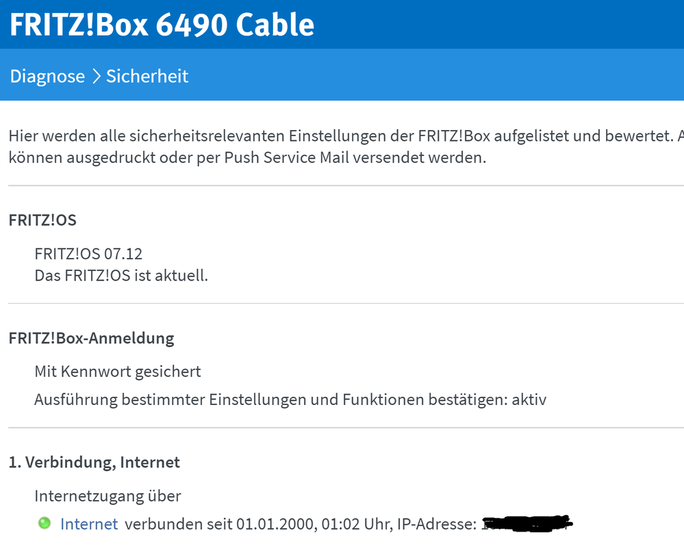 Selbst nach Neustart bleibt die IP Adresse erhalten