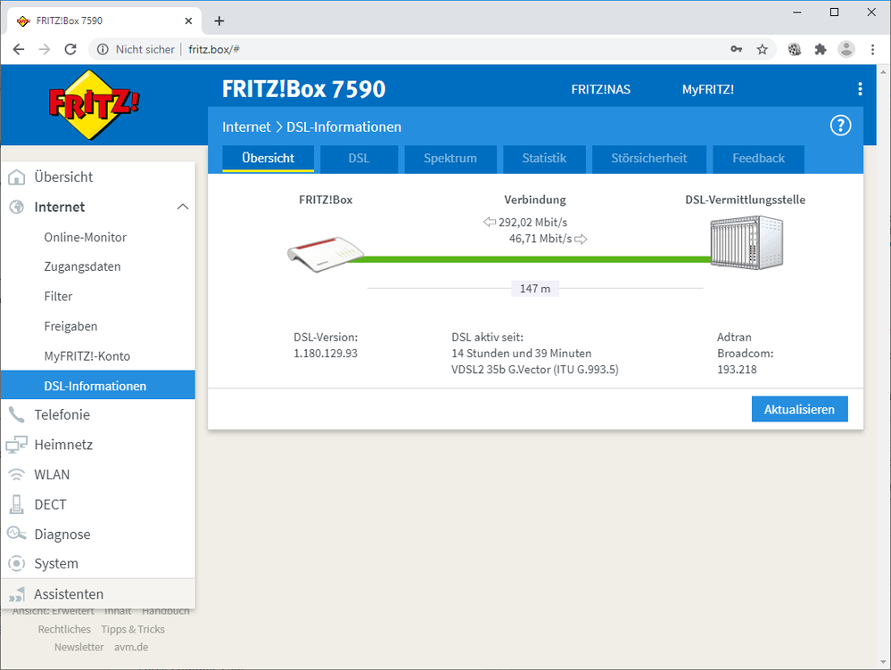 Nach Umstellung auf VDSL2