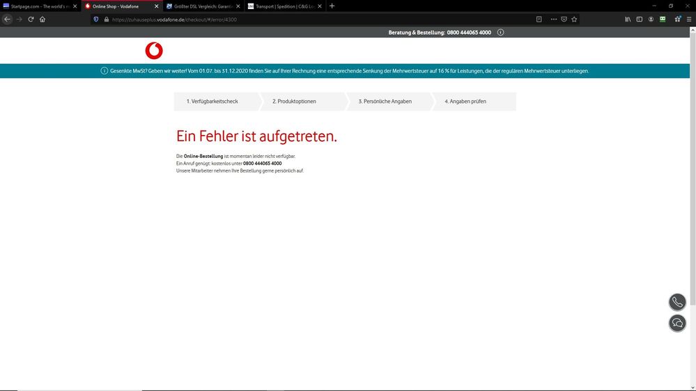 Das ist das Ende meines Versuchs, Vodafone Geschäftskunde zu werden...