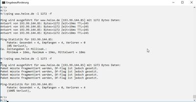 Ping Fehler MTU
