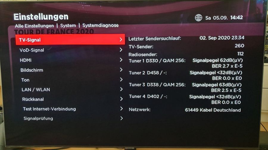 Sagemcom vor Sendersuchlauf