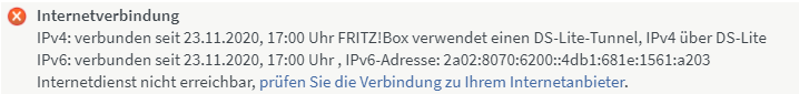 FritzBox meldet Probleme