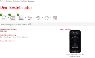Online-Bestellstatus-Abfrage