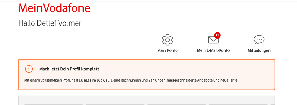 Konto wird angezeigt. man klickt auf E-Mail, dann passier 2. Bild