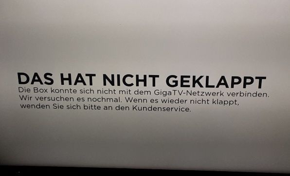 so sieht das auf dem TV aus