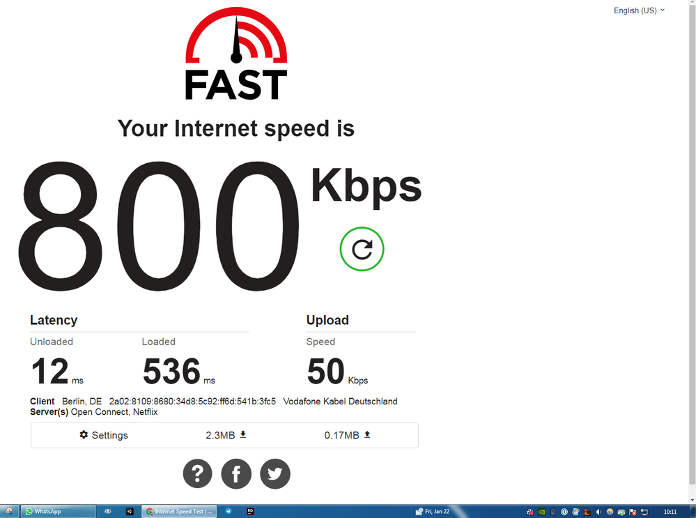 22.01.2021 10:11  Download speed; 800 kbpsUpload speed: 50kbps