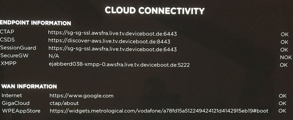 Cloud Connectivity Fehler