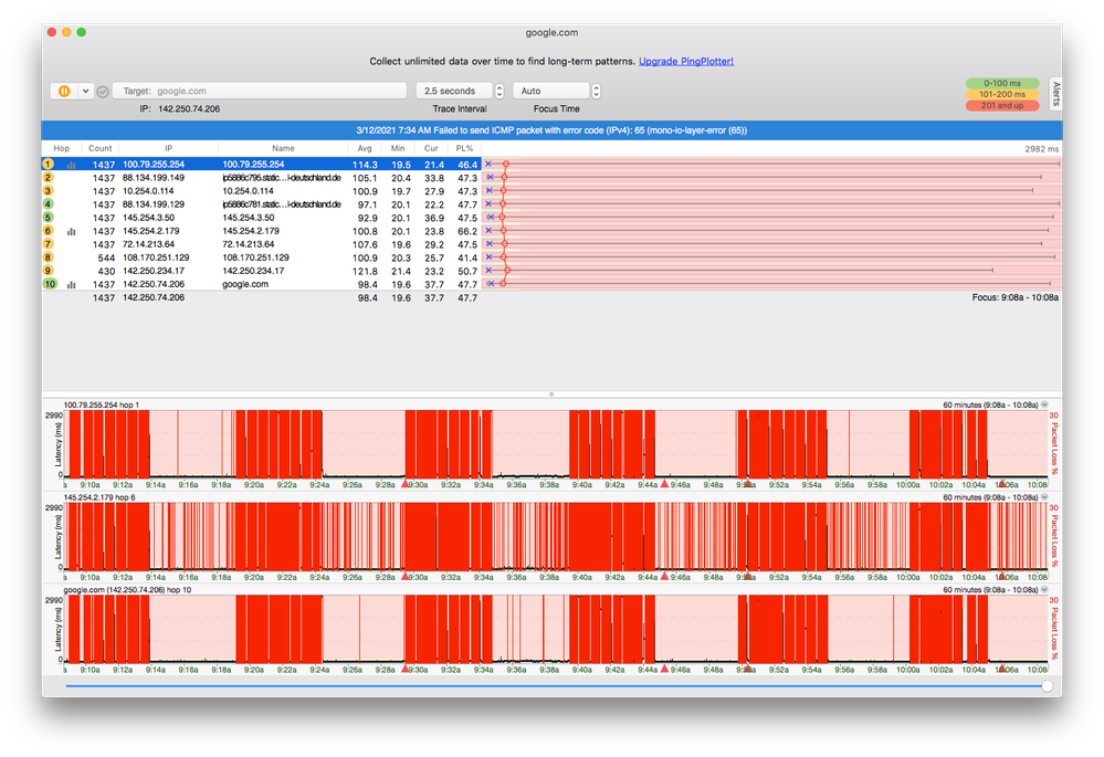 hier nochmal das antwortverhalten, mittig der angesprochene backbone-server