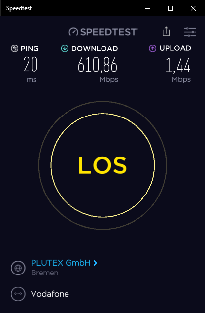 Der Test gibt am Den wert wieder der dauerhaft ist beim Testen!