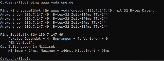 CMD Speedtest