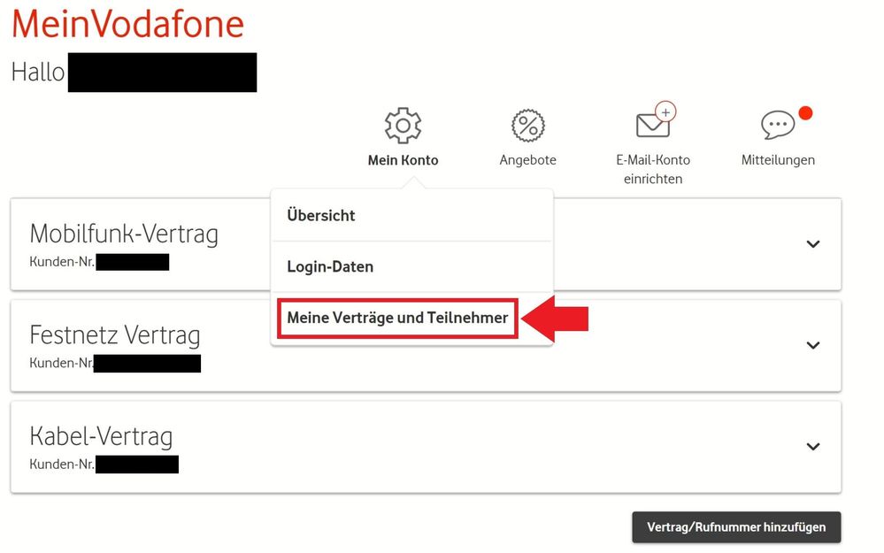 aus MeinVodafoneKonto Vodafone Community