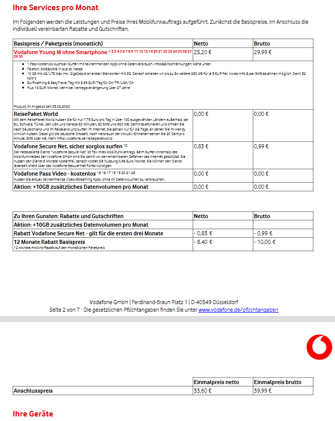 Vertragsunterlagen