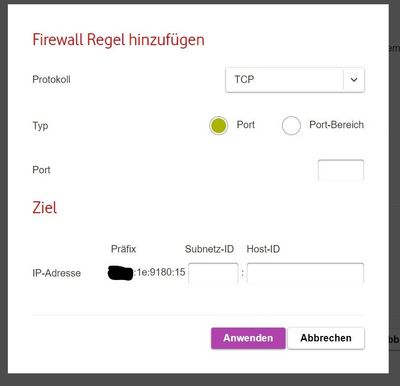 Firewall Regel